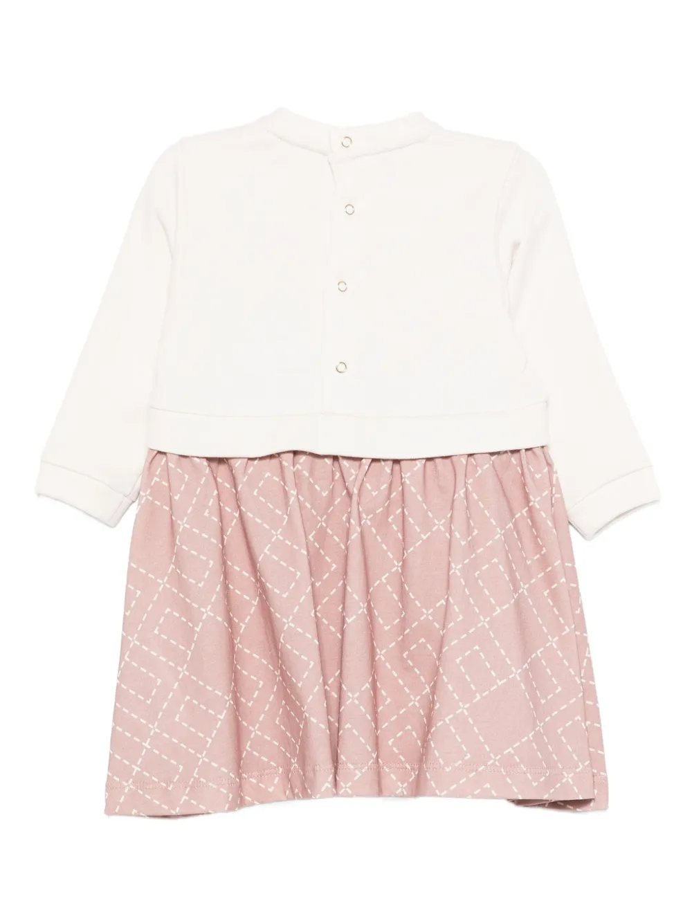 Elisabetta Franchi La Mia Bambina Jurk met geborduurd patroon - Beige