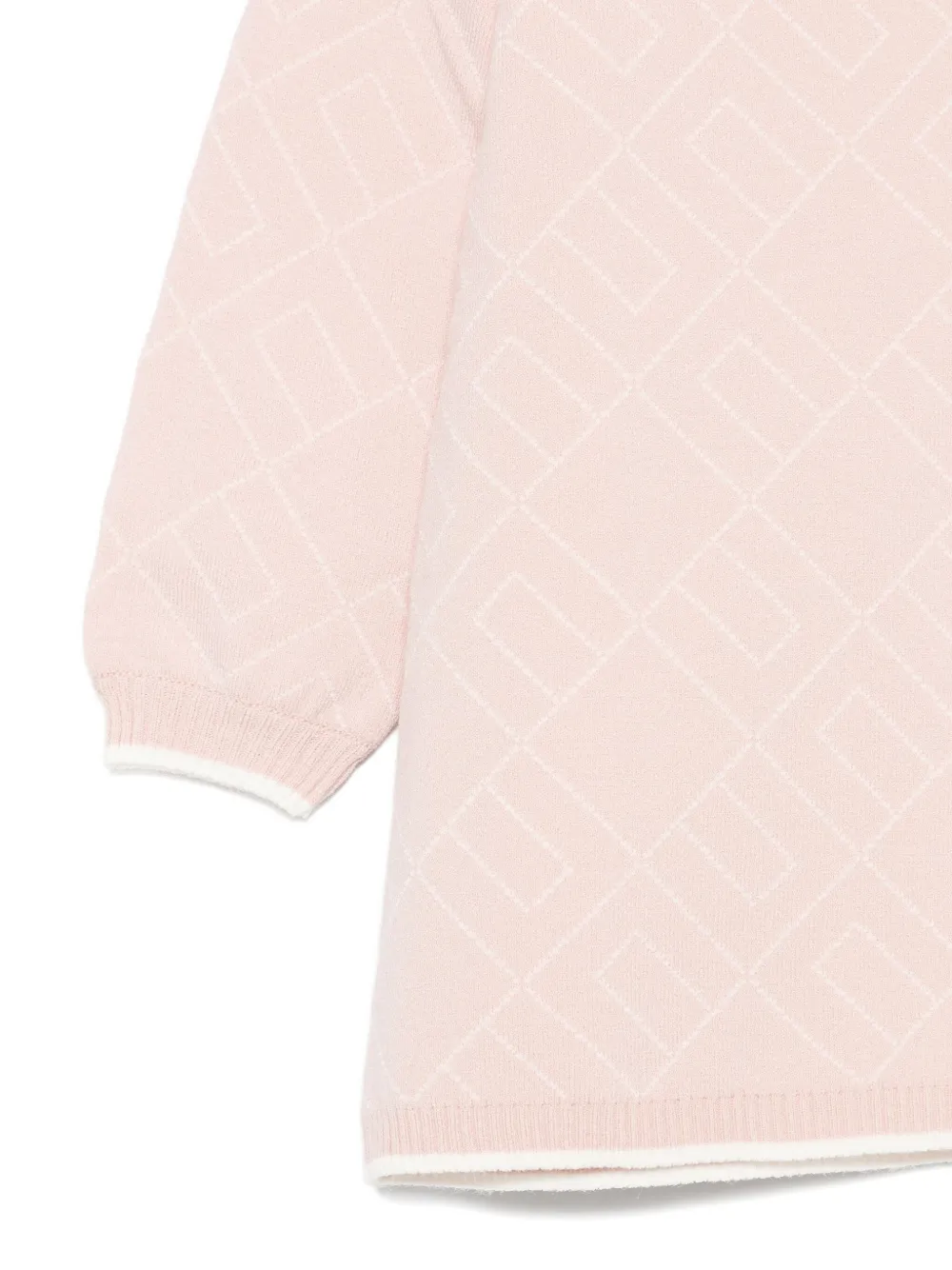 Elisabetta Franchi La Mia Bambina geometric-pattern collared dress Roze