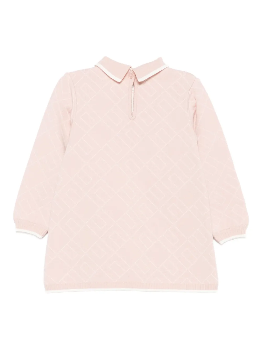 Elisabetta Franchi La Mia Bambina Jurk met geometrische print en kraag - Roze