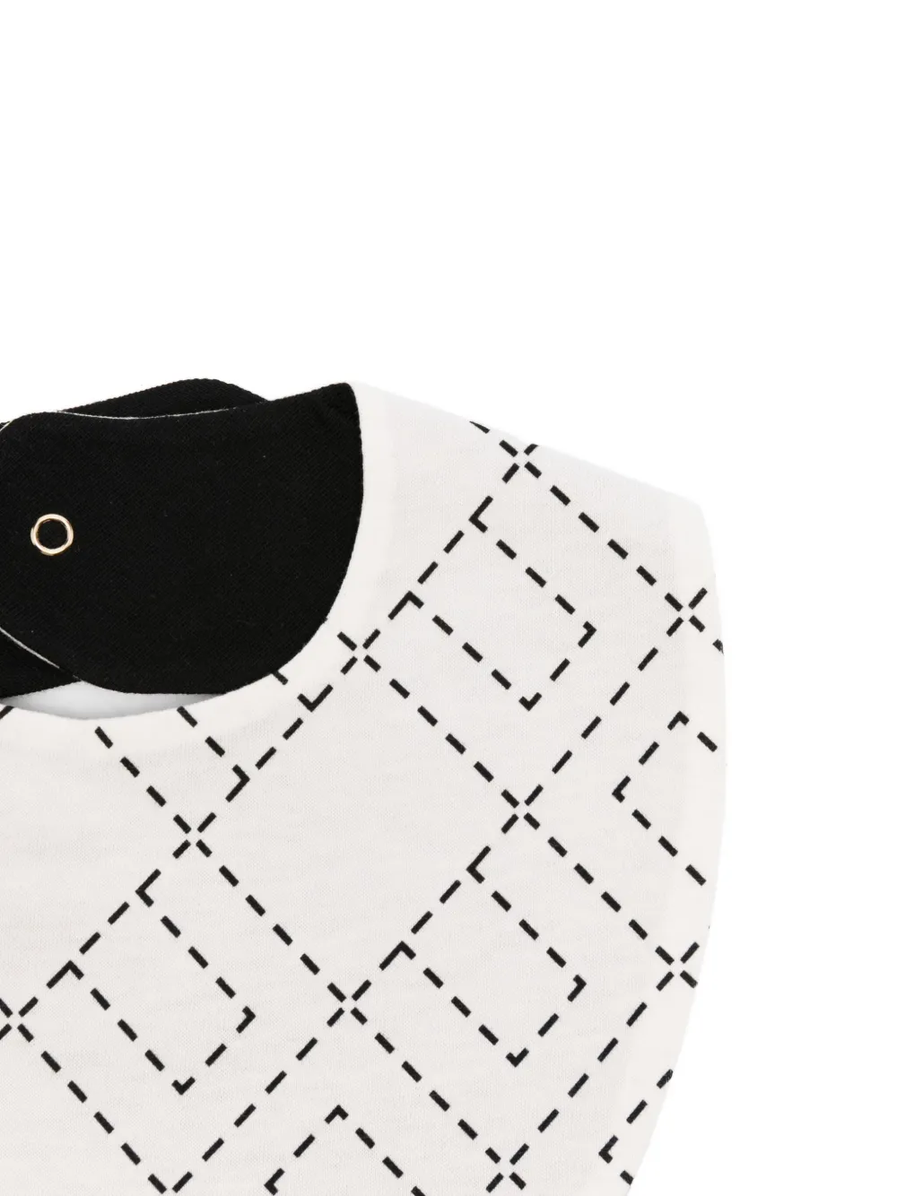 Elisabetta Franchi La Mia Bambina Slabbetje met geometrisch patroon - Wit
