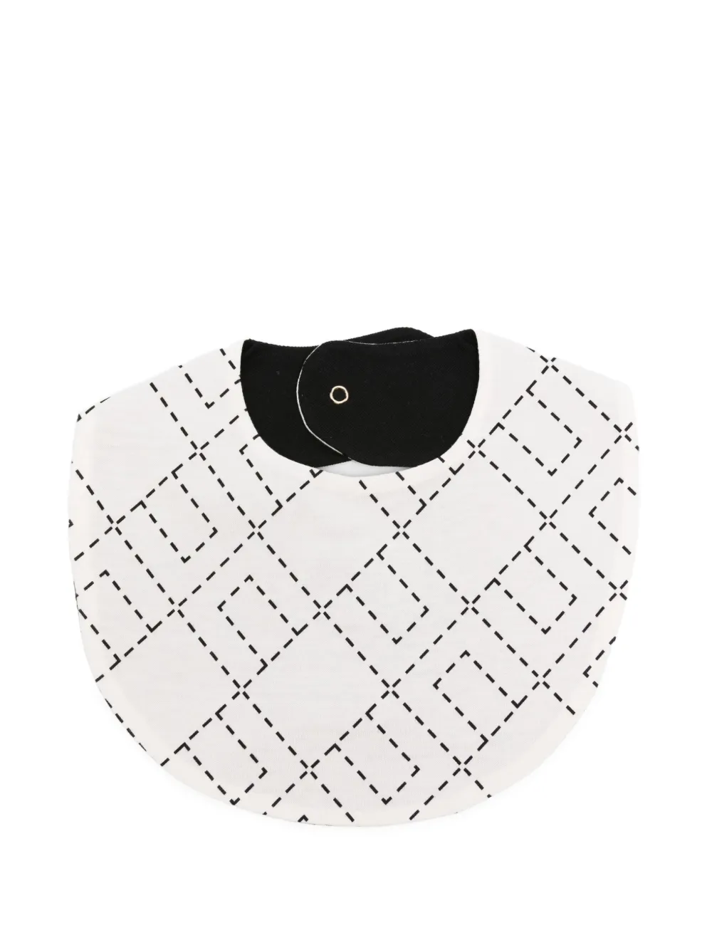 Elisabetta Franchi La Mia Bambina Slabbetje met geometrisch patroon Wit