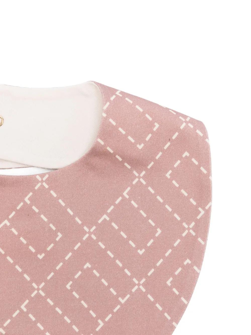 Elisabetta Franchi La Mia Bambina Slabbetje met geometrisch patroon - Roze