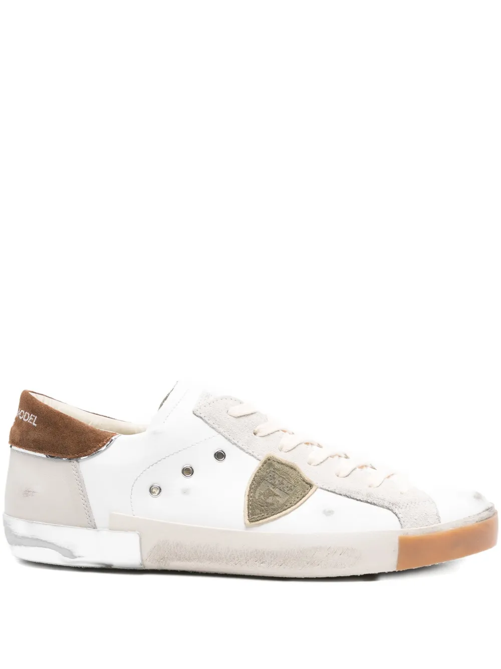 Philippe Model Low Top Sneakers With Suede Heel Tab In Multi