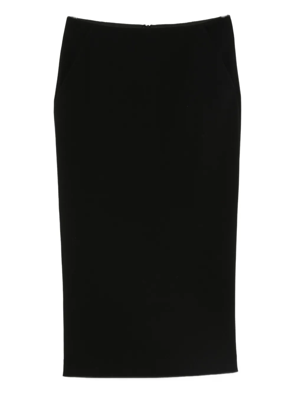 Giorgio Armani Stretch-wool Pencil Skirt In Black