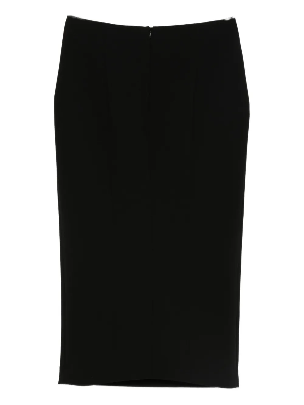 Giorgio Armani wool-blend straight skirt - Zwart