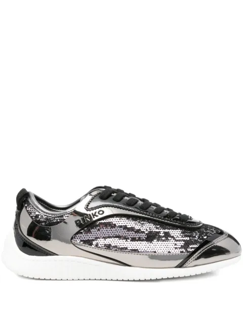 PINKO leather lace-up sneakers