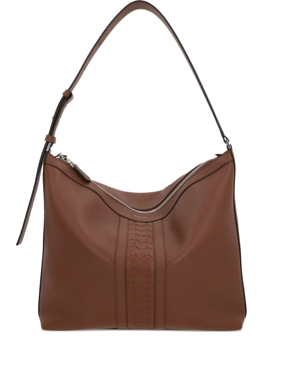 Serapian woven-detail leather shoulder bag | Brown | Image 1
