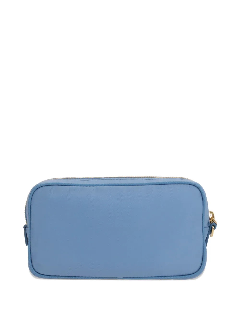Prada Re-Nylon logo-plaque zip-top make up bag Blauw