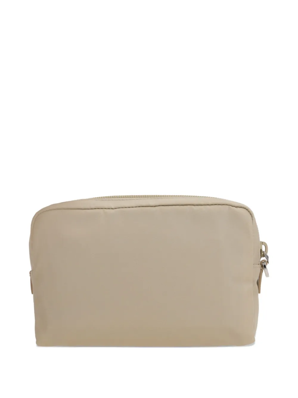 Prada Re-Nylon triangle-logo make up bag Beige