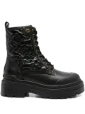 PINKO 50mm quilted lace-up boots - Black