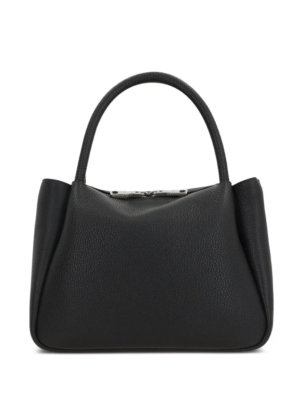 Prada small logo-plaque top-handle tote bag - Zwart