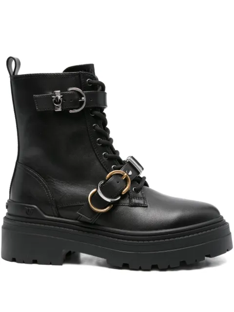 PINKO leather combat boots