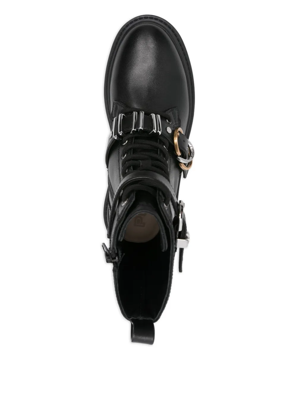PINKO leather combat boots Black