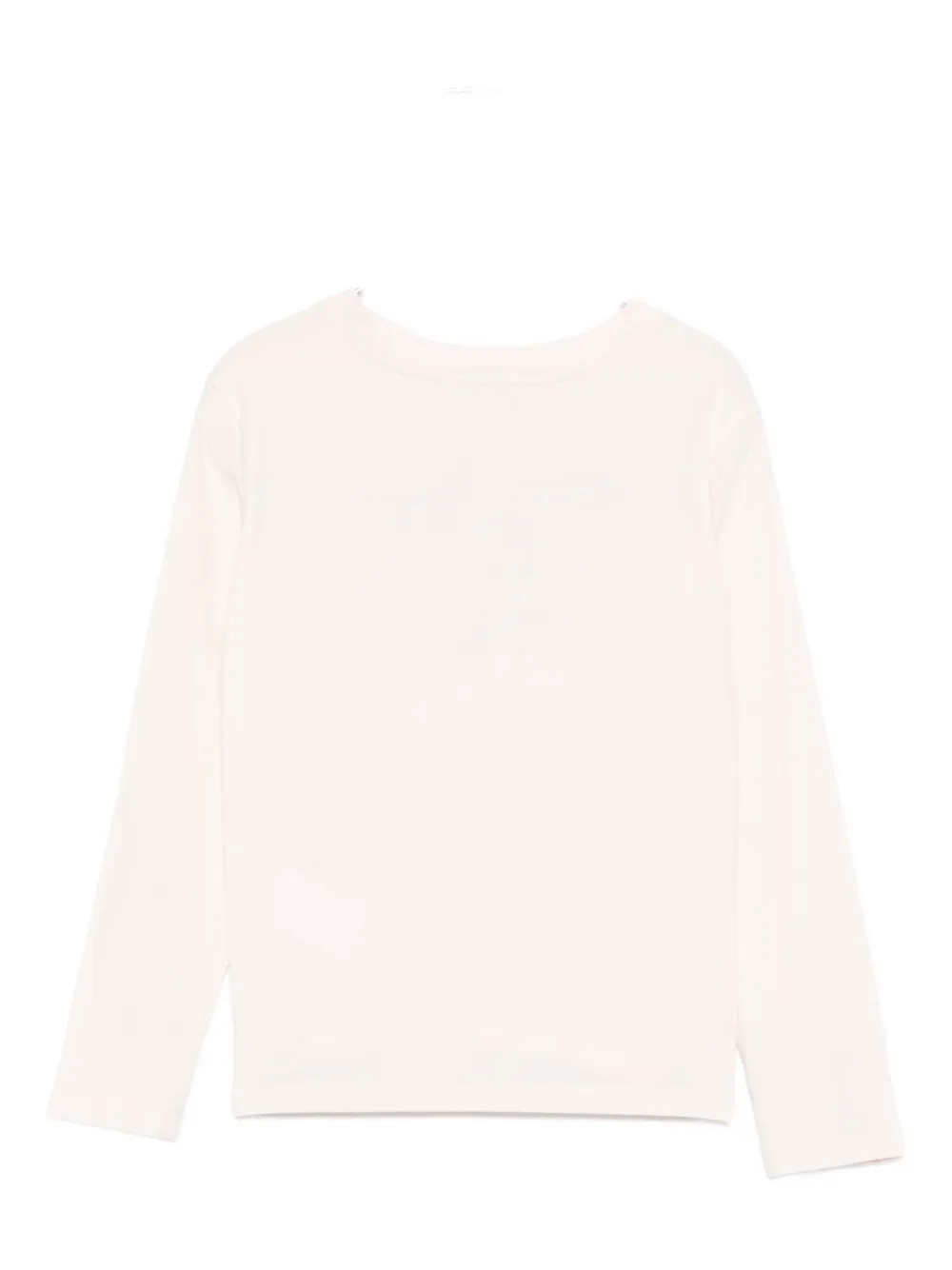 Bonpoint horse-embroidered long-sleeved T-shirt Roze