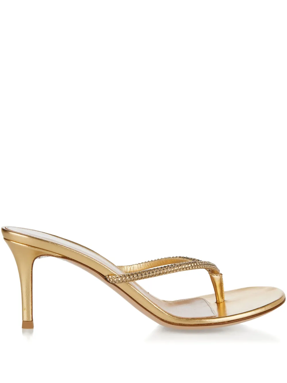 Gianvito Rossi crystal-embellished thong sandals Goud