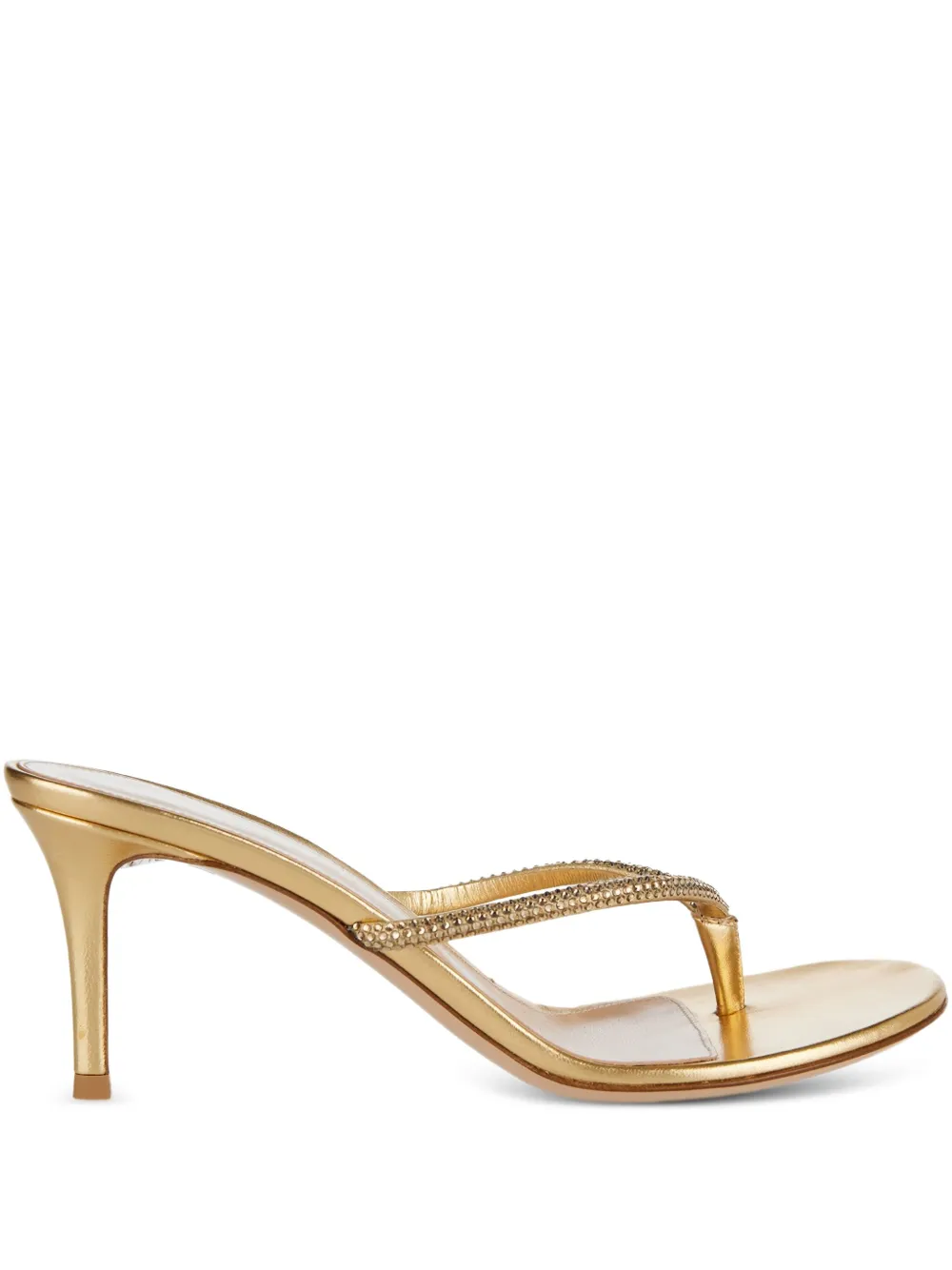 Gianvito Rossi crystal-embellished thong sandals Gold