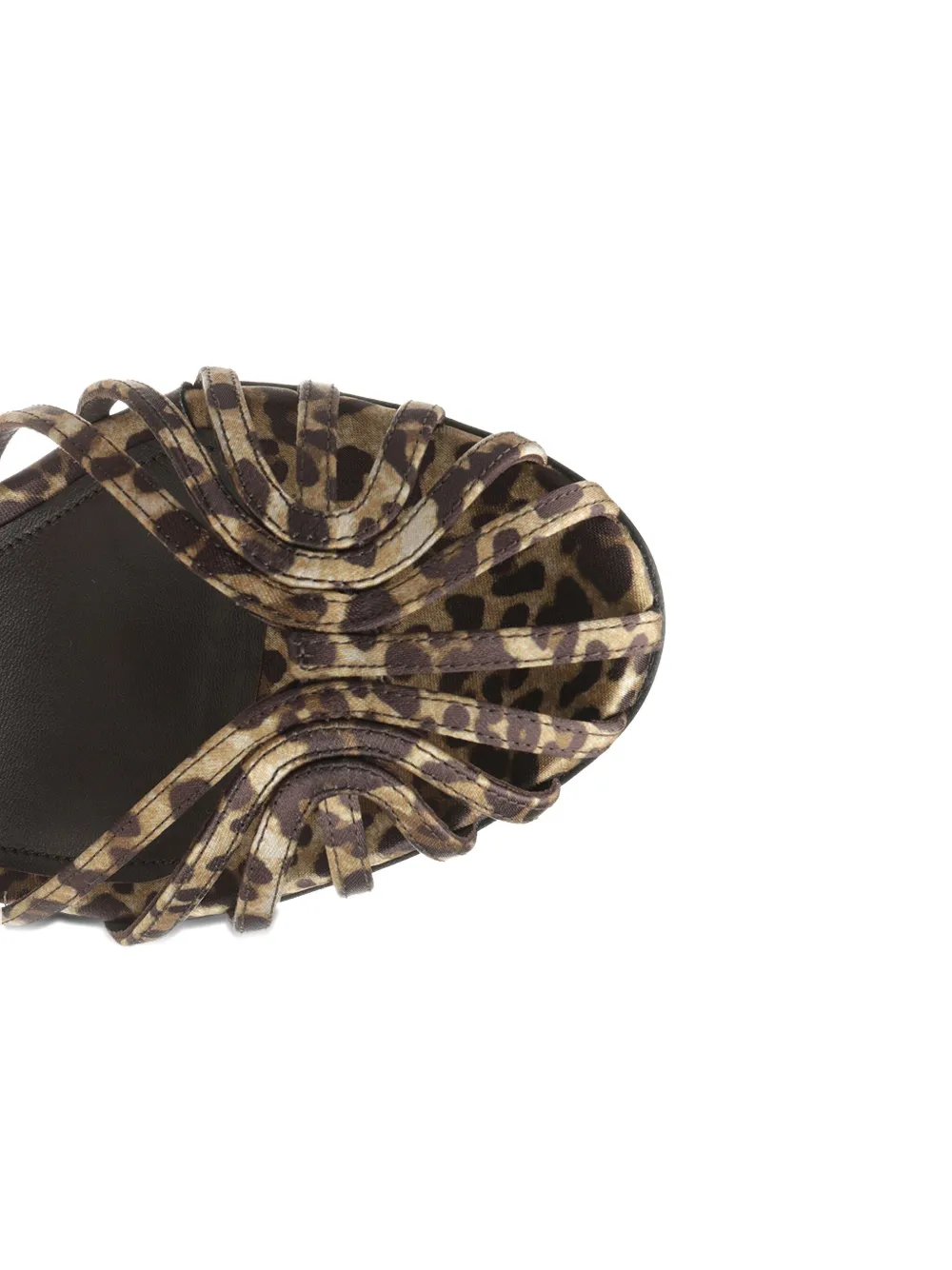Alevì 95mm Ally Leopard-print Sandals In Brown