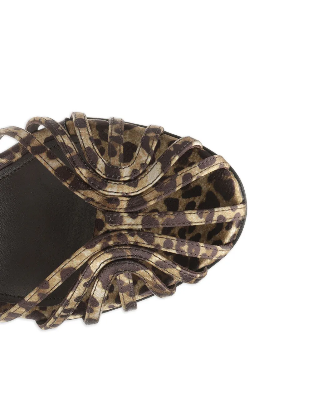 Alevì 95mm Ally leopard-print sandals Brown