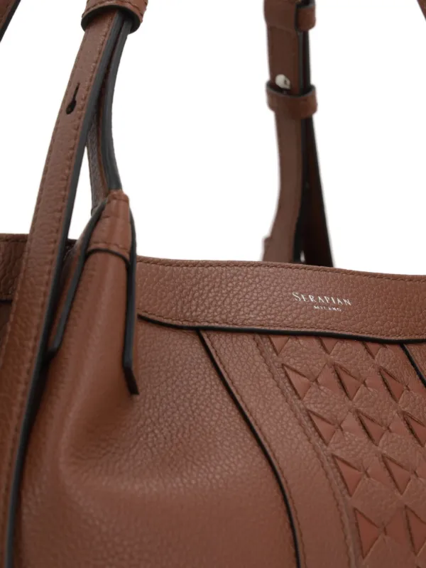 Serapian diamond-panel Tote Bag | Brown | FARFETCH CA