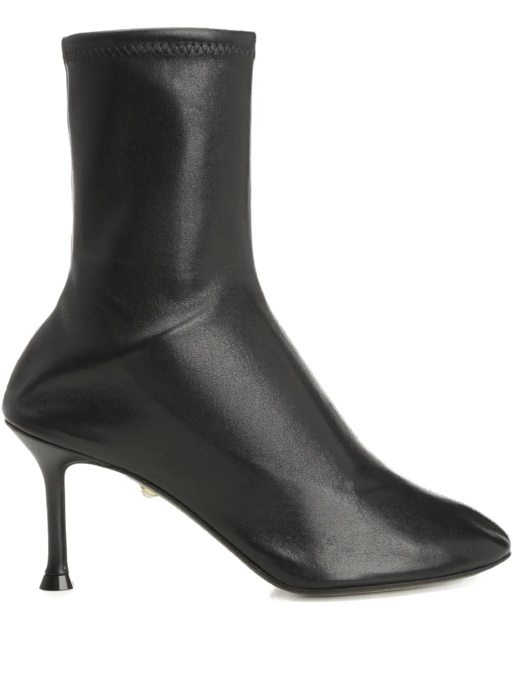 Alevì 79mm sock-fit leather ankle boots BLACK