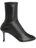 Alevì 79mm sock-fit leather ankle boots - BLACK