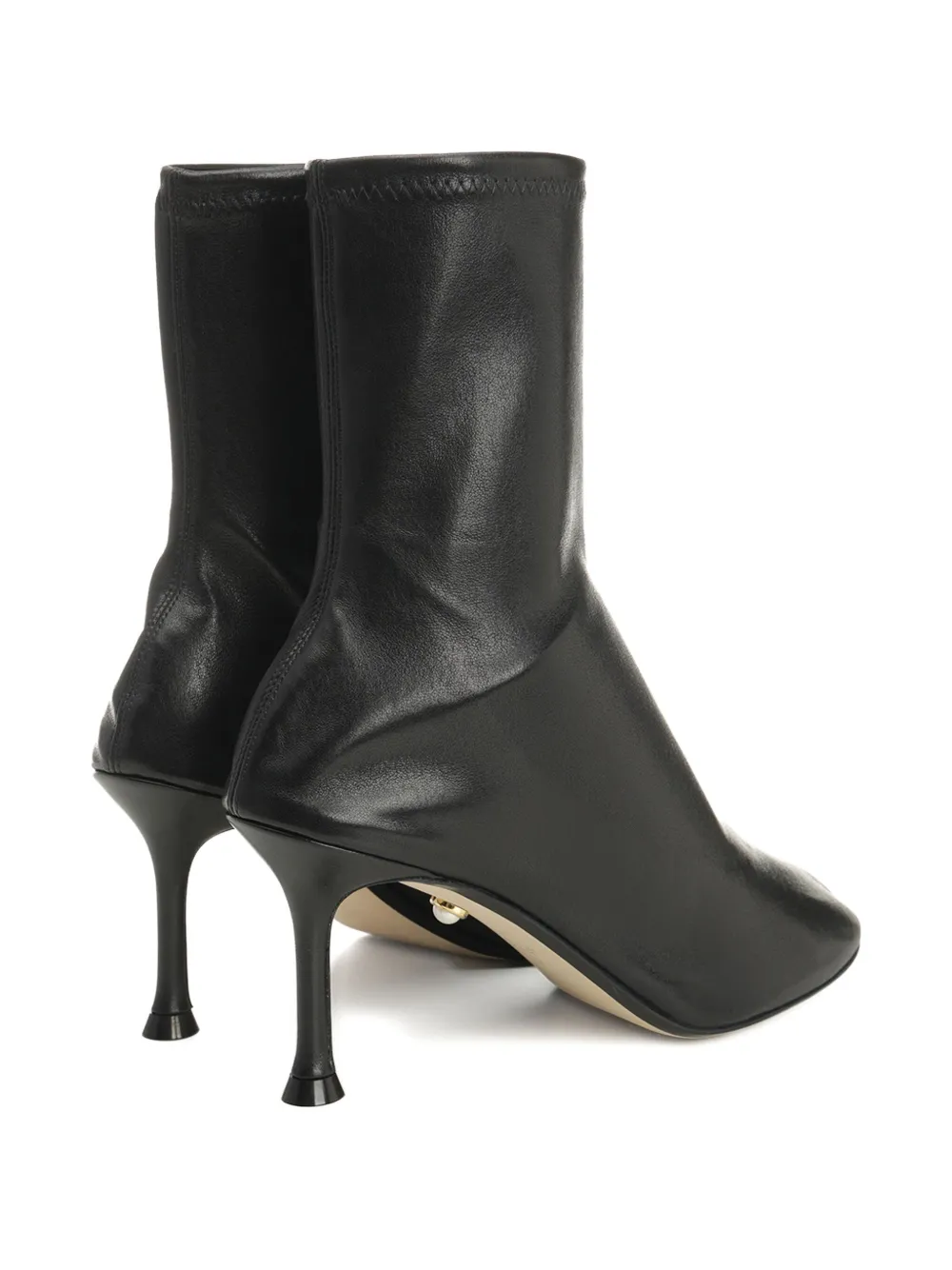 Alevì 79mm sock-fit leather ankle boots BLACK