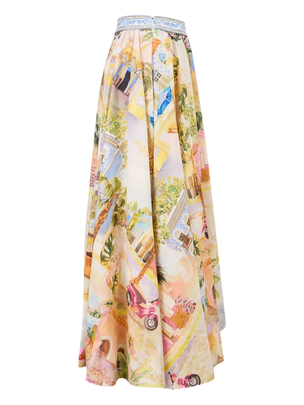 FARM Rio Aracati printed maxi skirt Geel