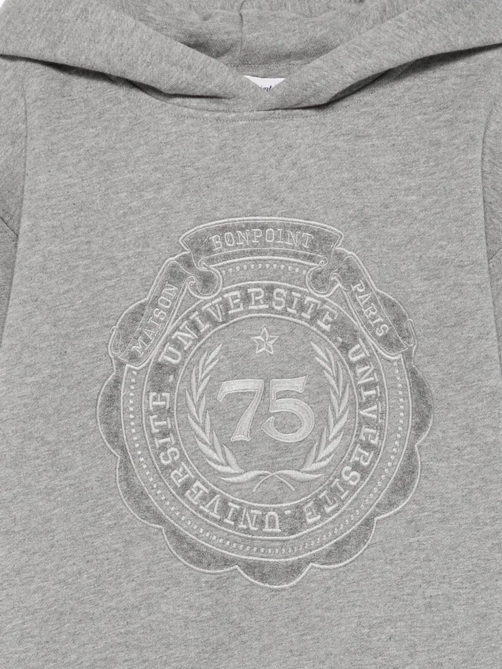 Bonpoint logo-embellished hoodie Grijs