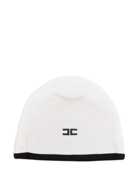 Elisabetta Franchi La Mia Bambina embroidered-logo cotton knitted hat