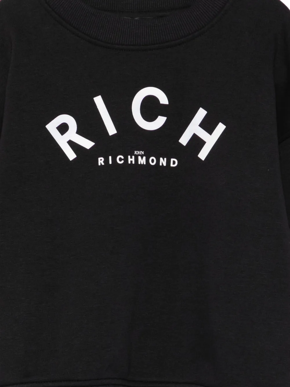 John Richmond Junior logo-print sweatshirt Zwart