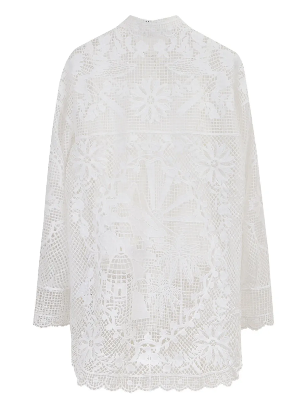 FARM Rio guipure lace shirt Wit