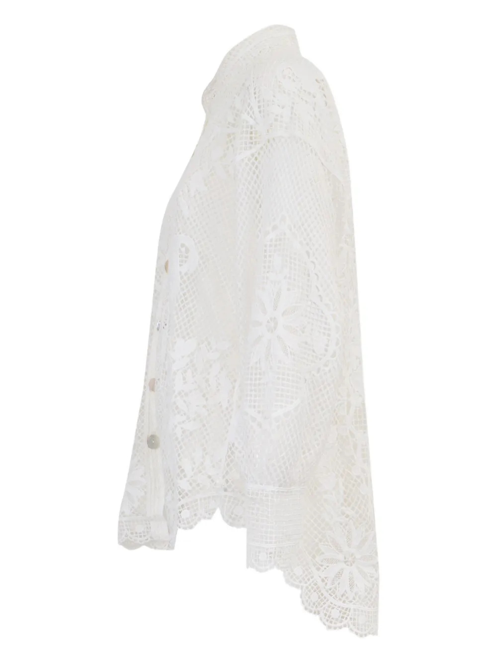 FARM Rio guipure lace shirt Wit