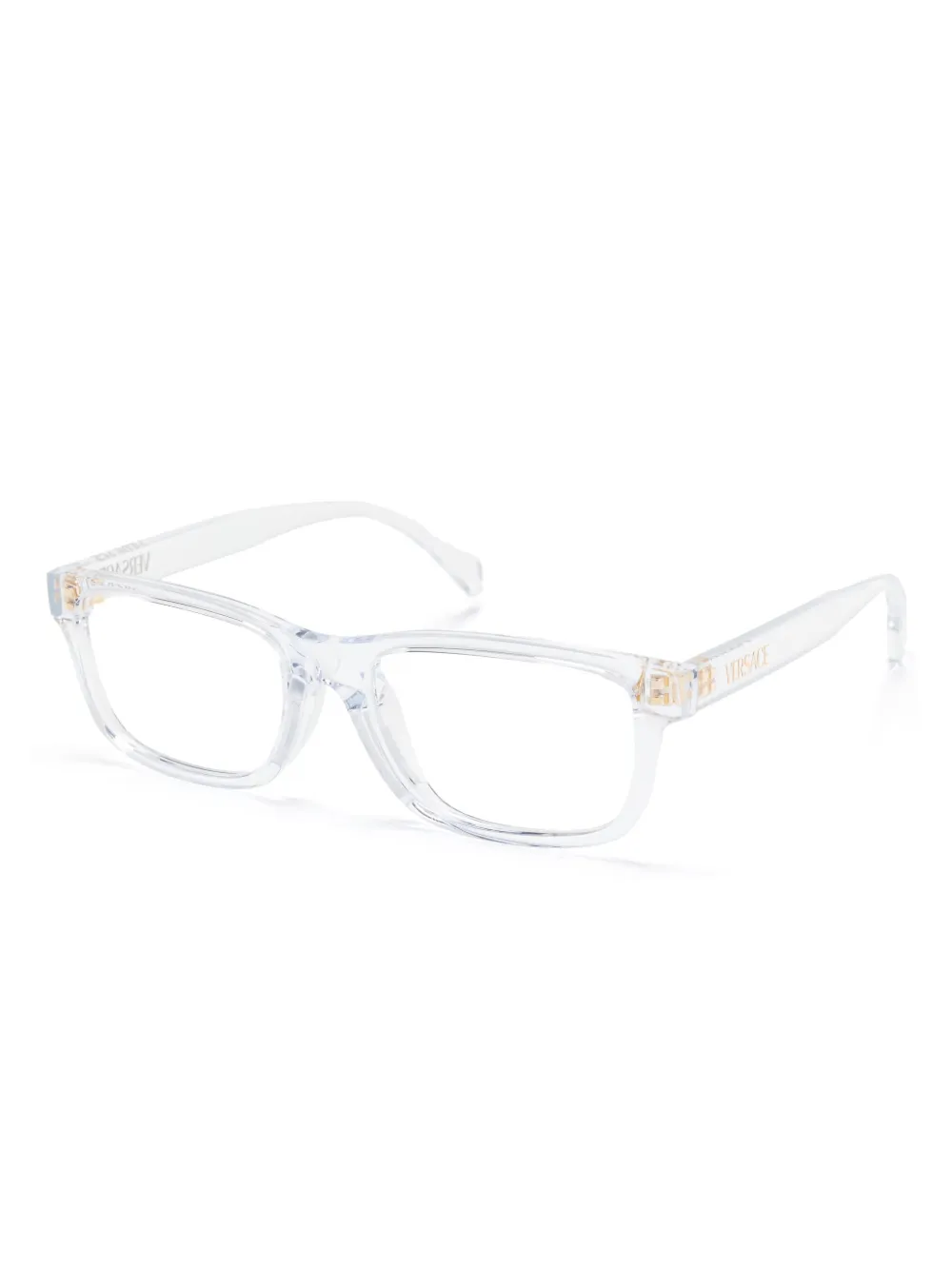 Versace Kids Bril met rechthoekig montuur Beige