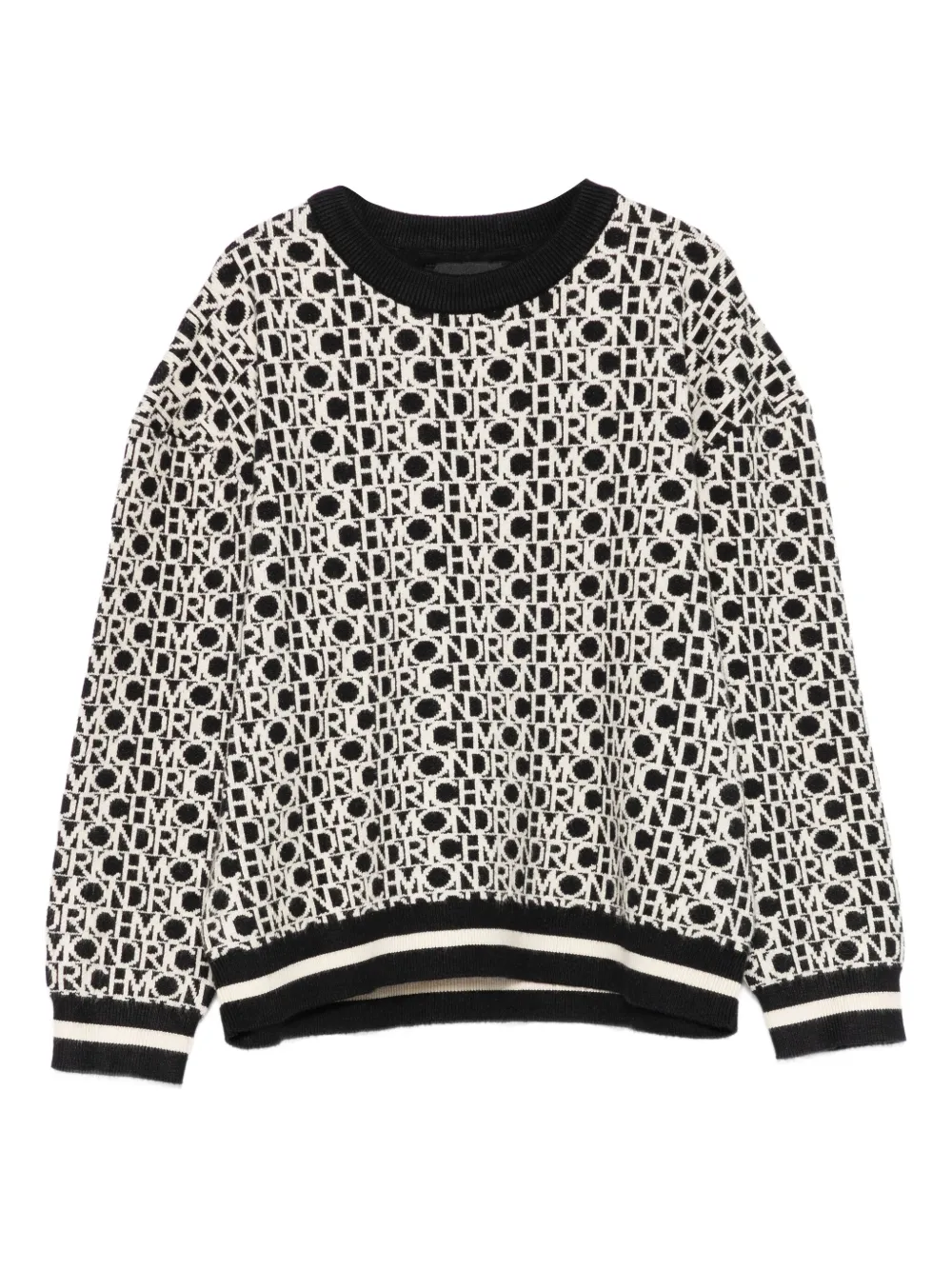 John Richmond Junior logo-pattern sweater Zwart