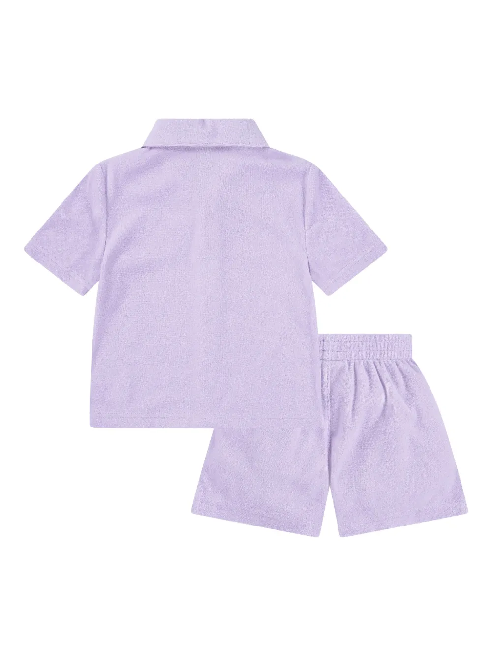 Jordan Kids Badstof shorts set met geborduurd logo Paars