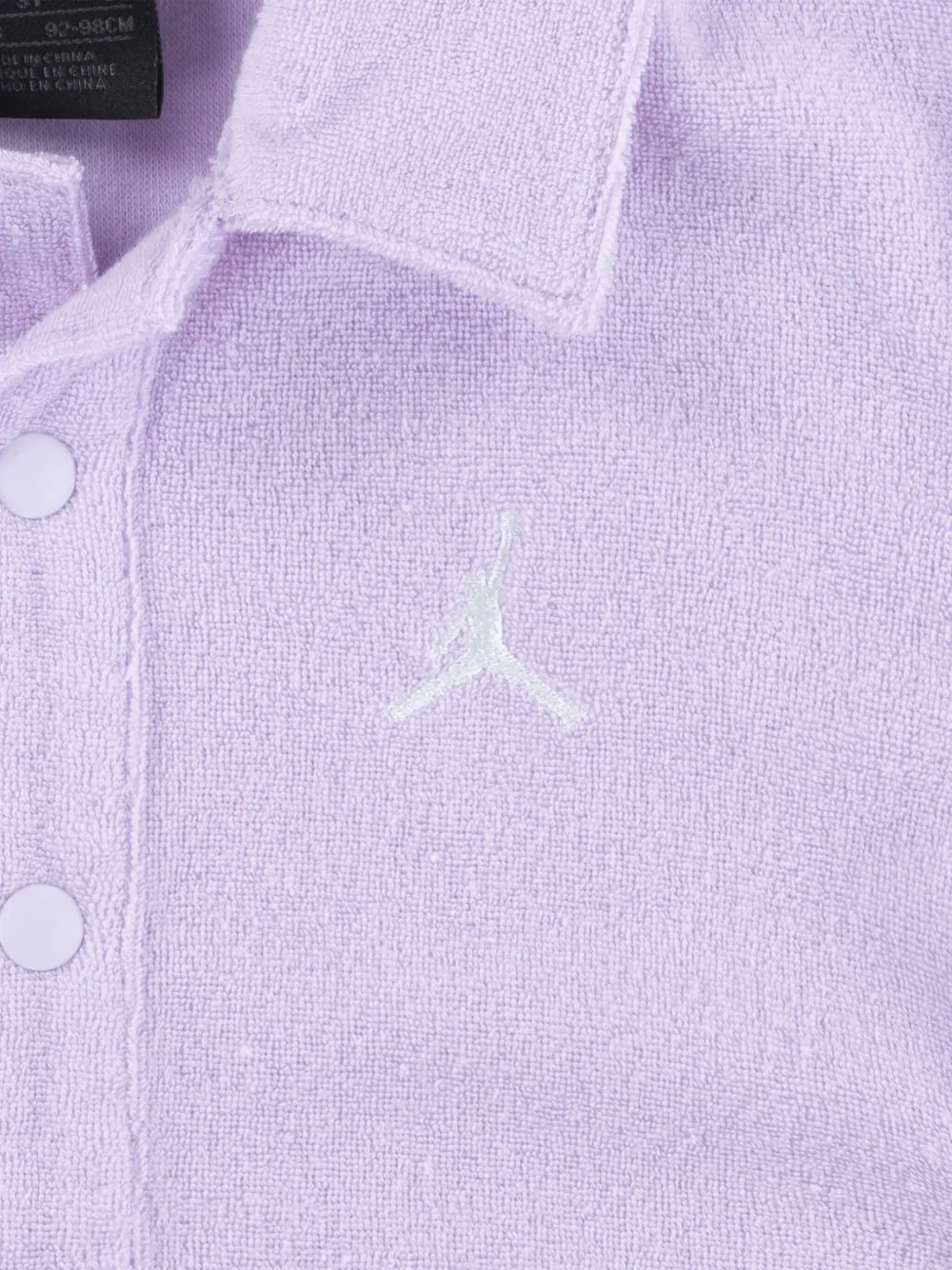 Jordan Kids Badstof shorts set met geborduurd logo Paars