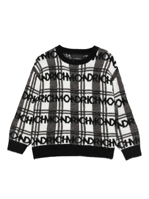 John Richmond Junior intarsia-knit logo sweater