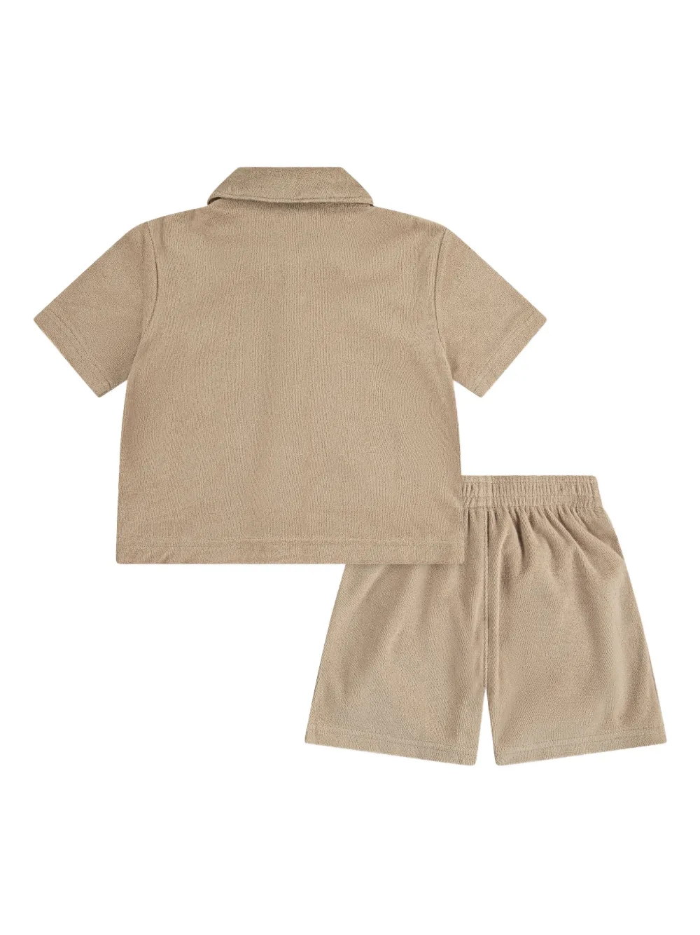 Jordan Kids Badstof shorts set met geborduurd logo Bruin