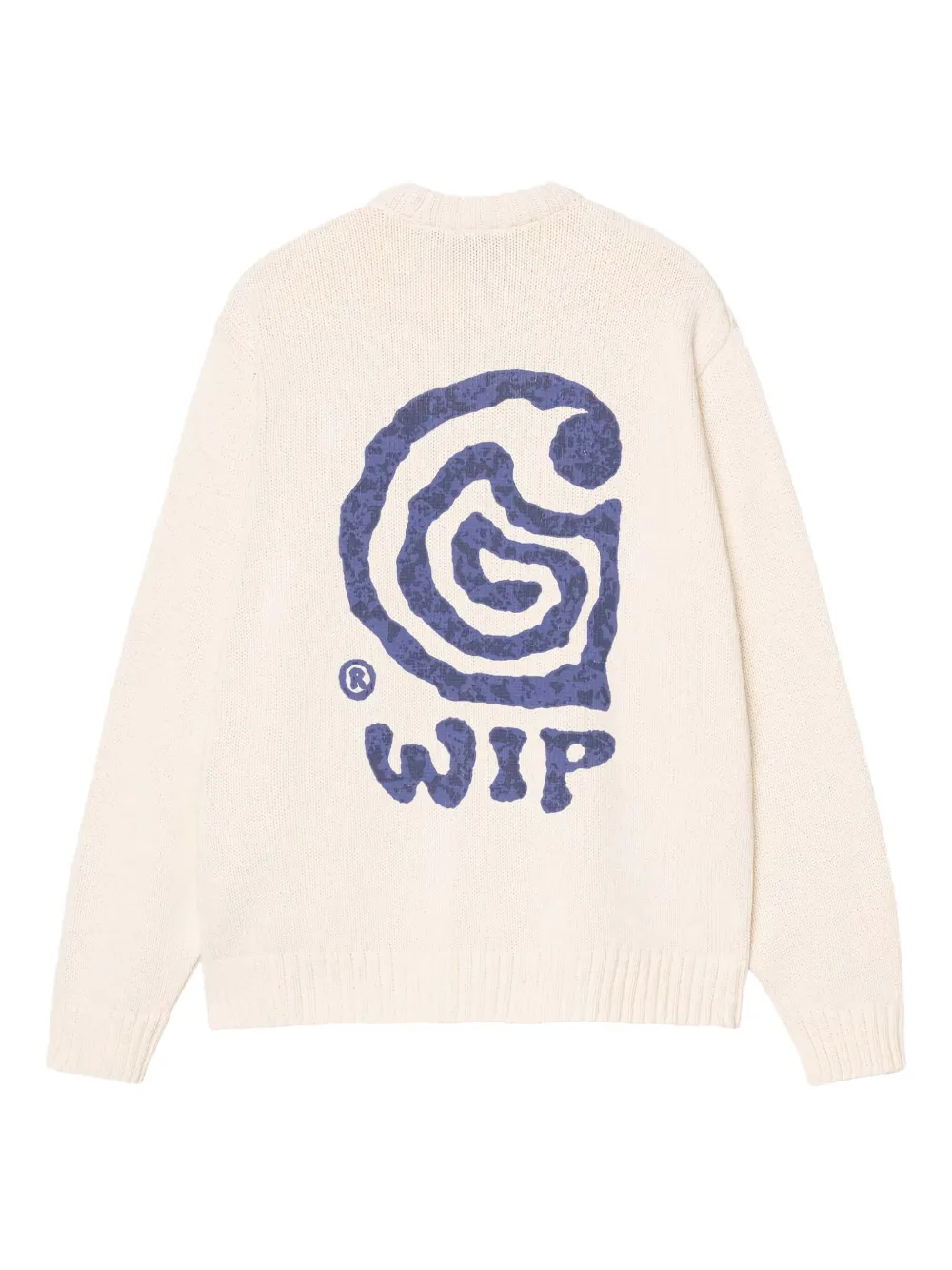 Carhartt WIP logo-embroidered crew neck sweater Beige