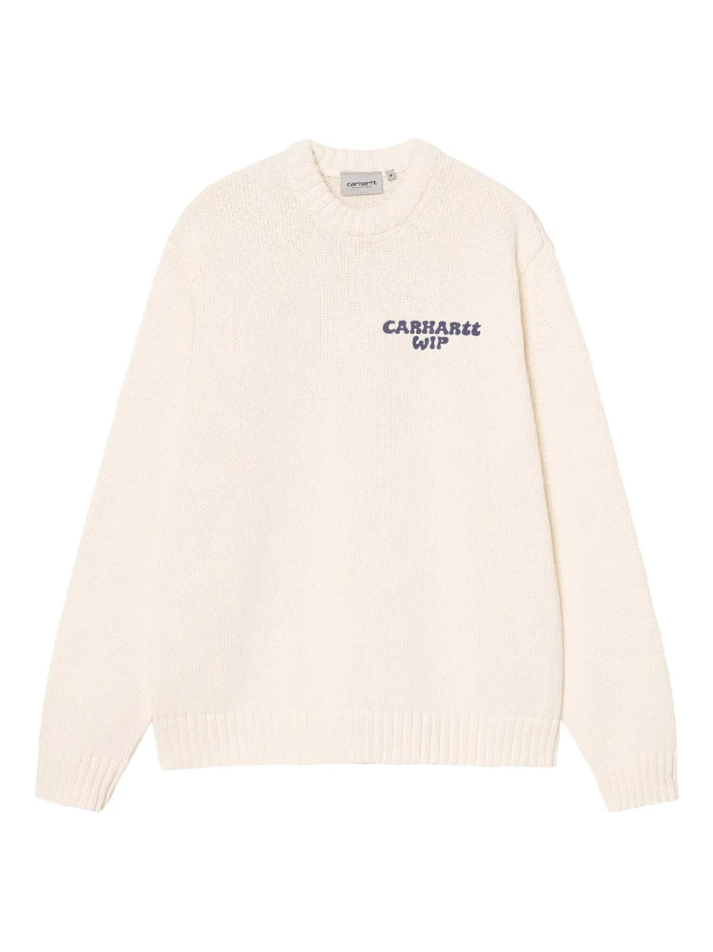 Carhartt WIP logo-embroidered crew neck sweater Beige