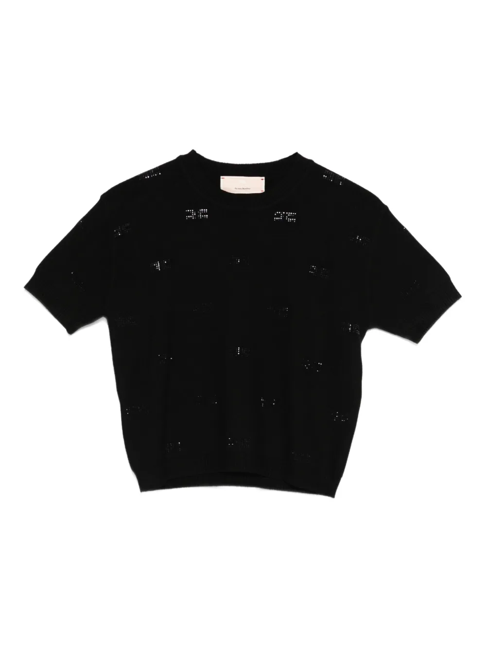 Elisabetta Franchi Kids embellished short-sleeve top Zwart