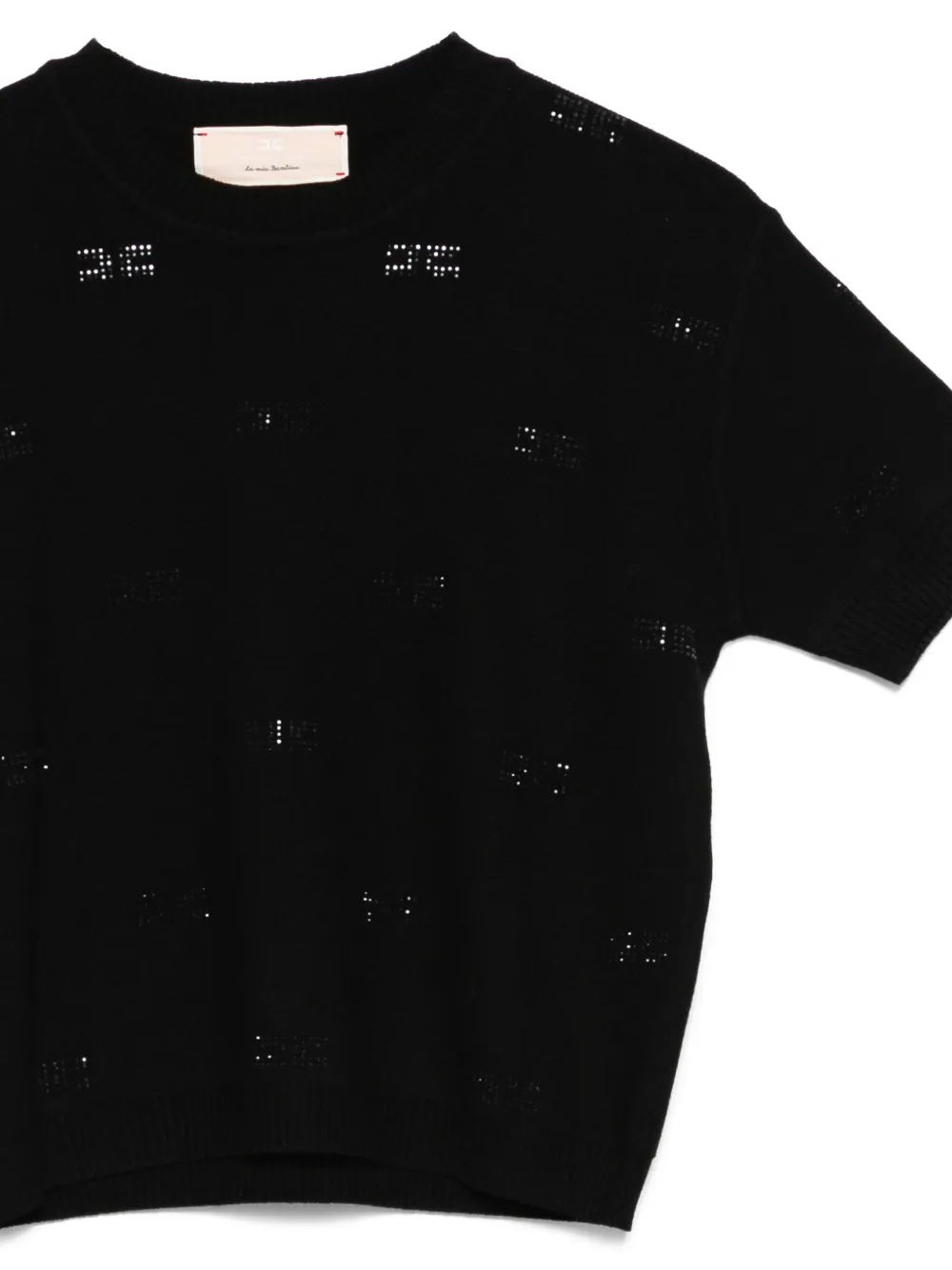 Elisabetta Franchi Kids embellished short-sleeve top Zwart