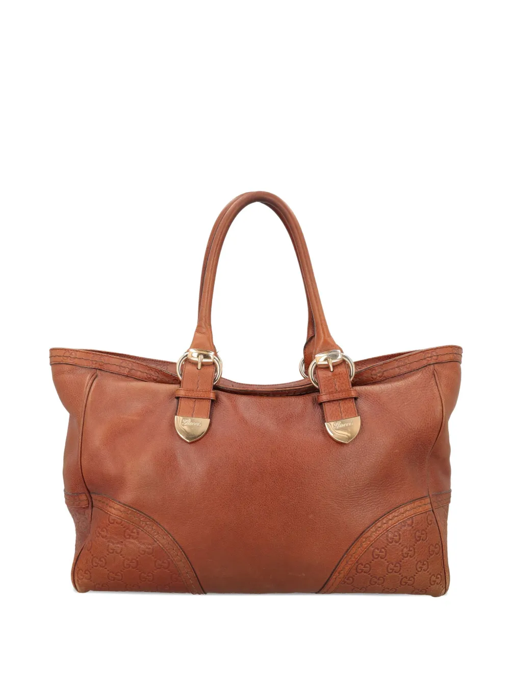 Gucci Pre-Owned monogram debossed tote bag - ブラウン Gucci Pre-Owned monogram debossed tote bag - ブラウン