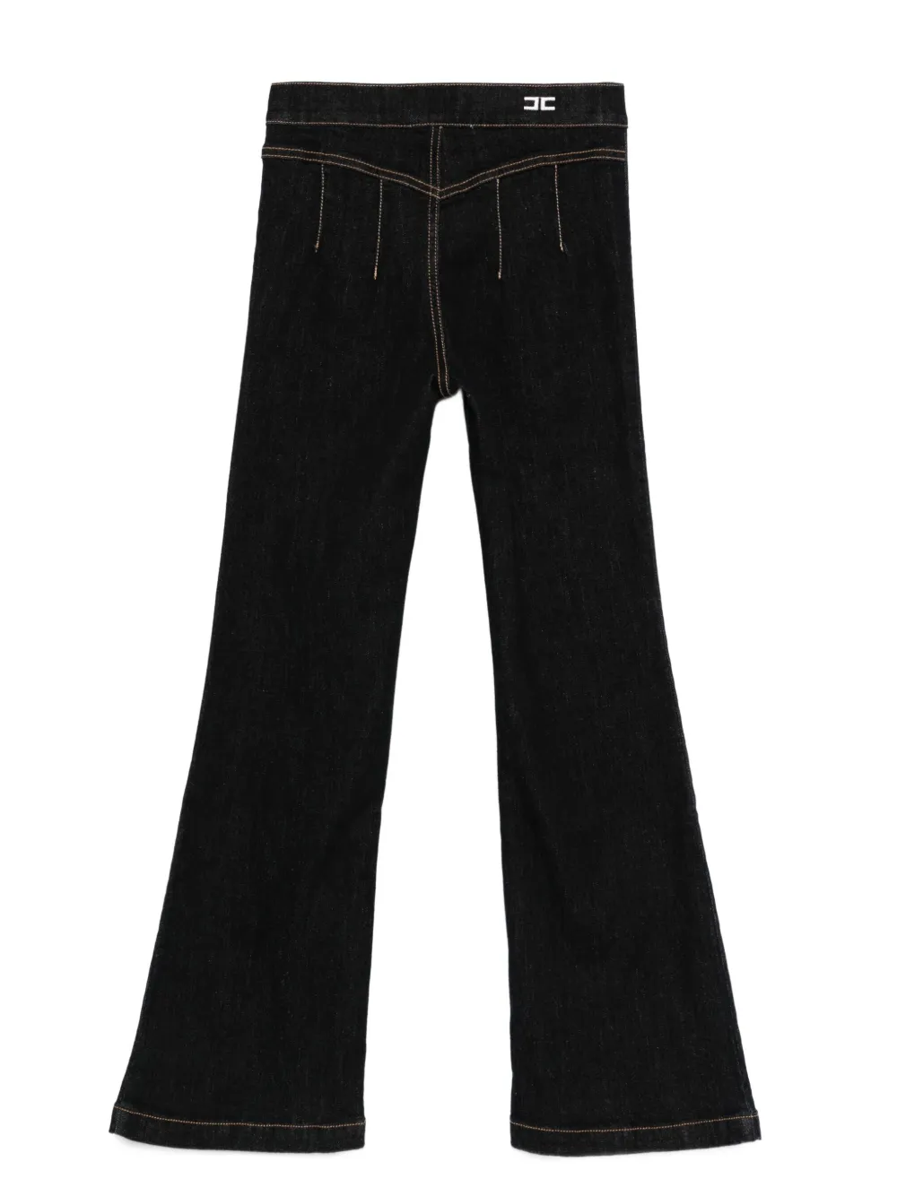 Elisabetta Franchi Button-detail Flared Jeans In Black