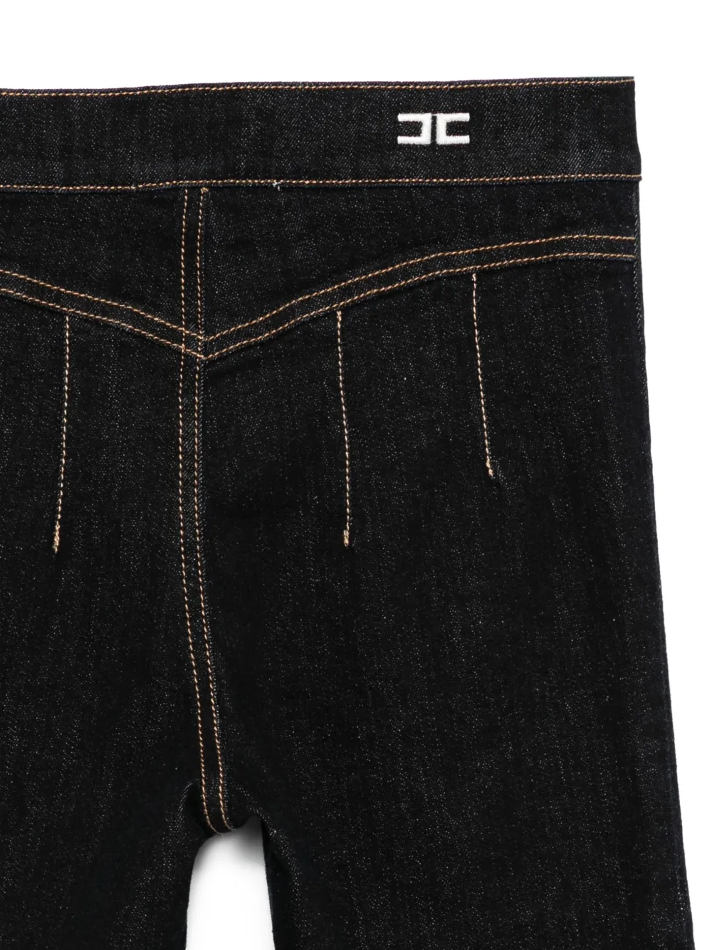 Elisabetta Franchi Button-detail Flared Jeans In Black