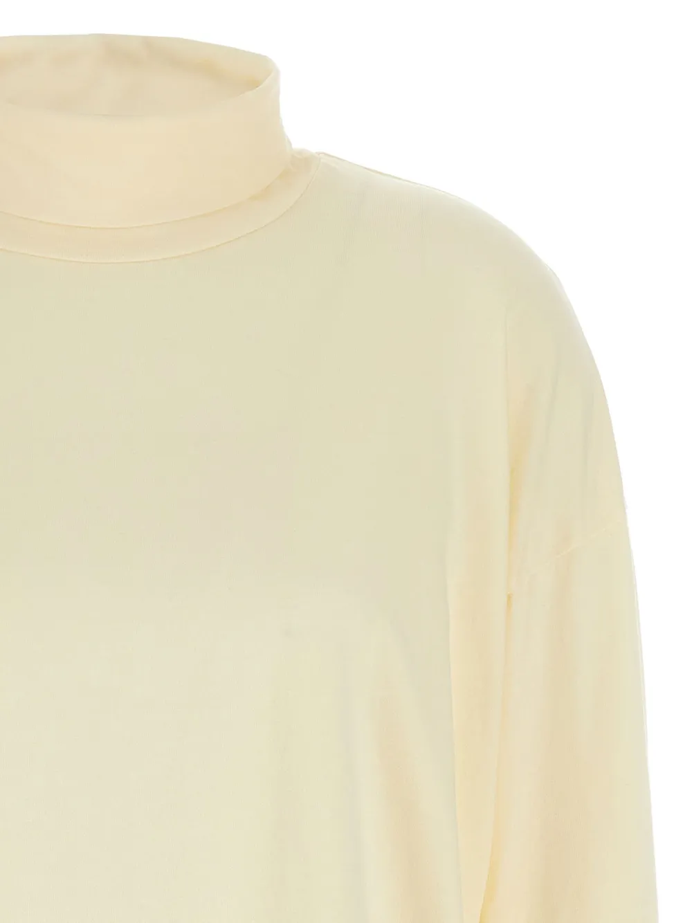 Haikure Ivy T-shirt met hoge hals en lange mouwen Beige