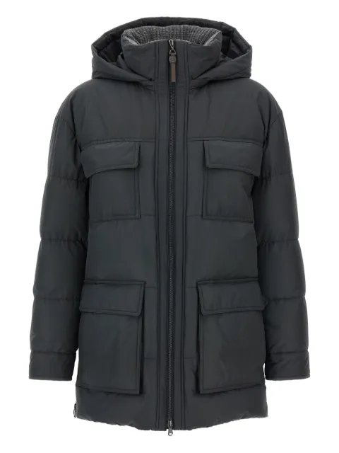 Brunello Cucinelli quilted padded pocket coat