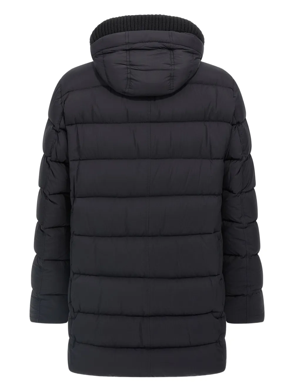Herno quilted hooded parka coat Zwart