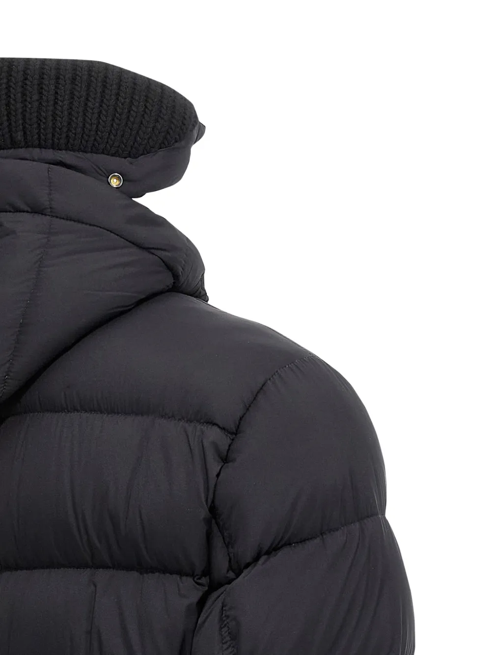 Herno quilted hooded parka coat Zwart
