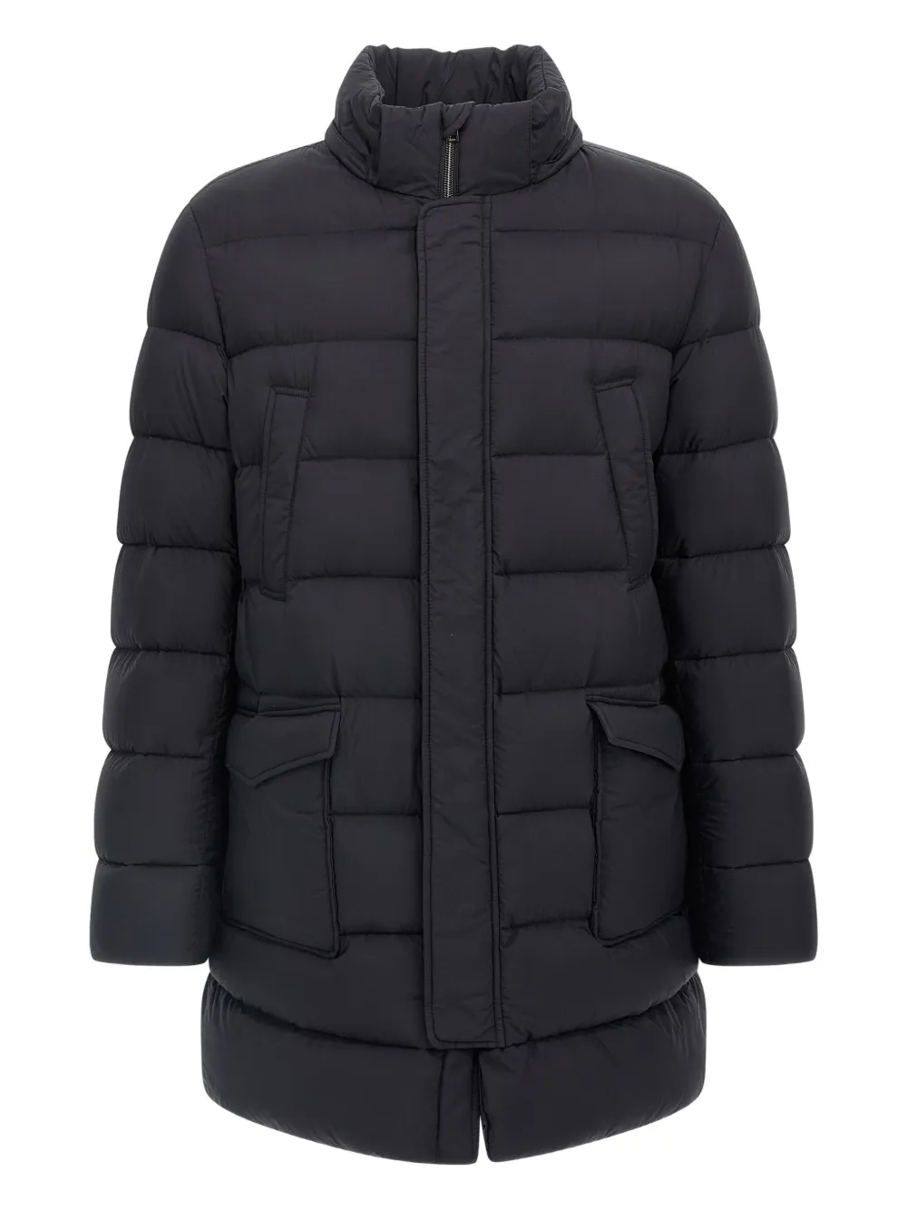 Herno quilted hooded parka coat Zwart
